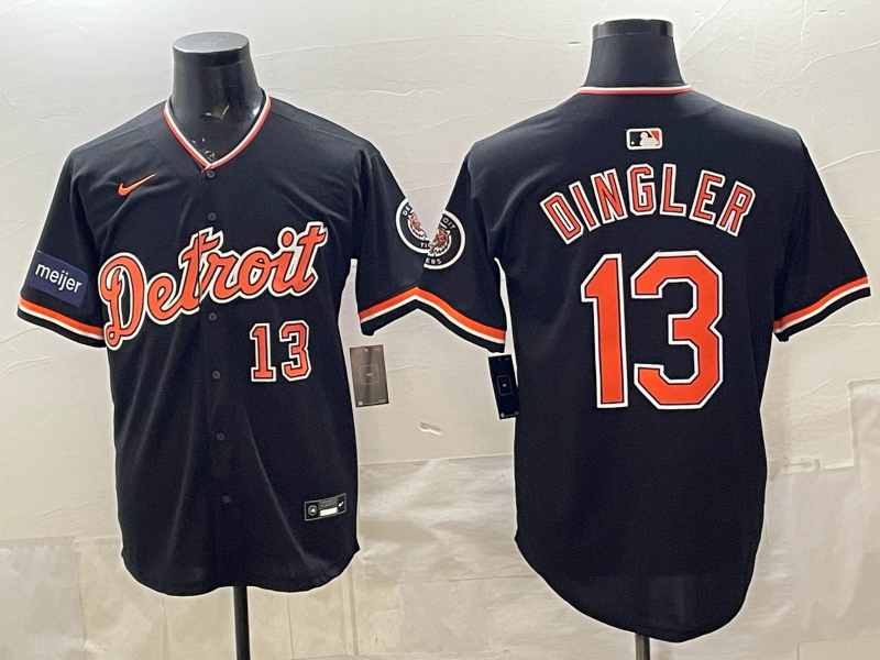 Men Detroit Tigers #13 Dingler black Nike 2026 MLB Jersey 0402002->->MLB Jersey